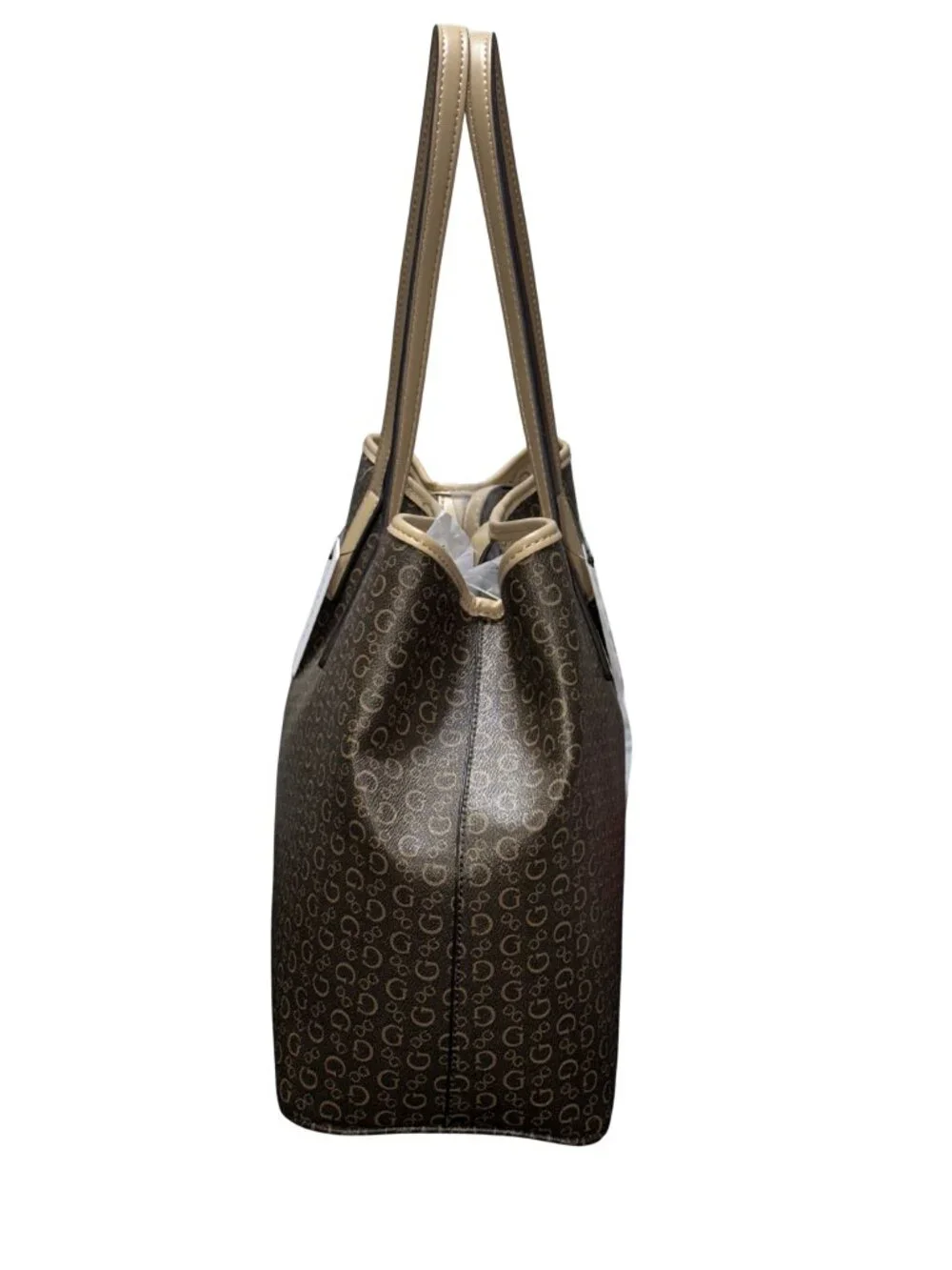 Guess Totte Bag Brown Portini With Included Pouch Mocha